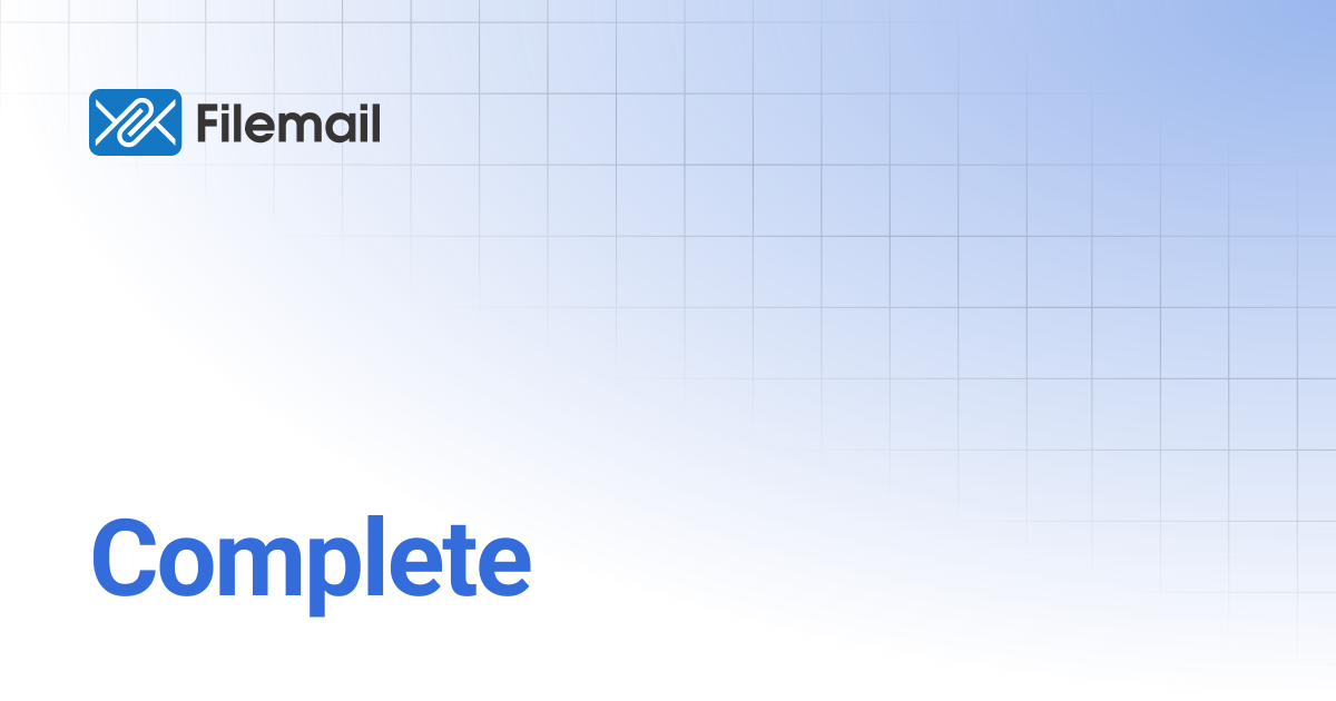 Complete | Filemail API Docs