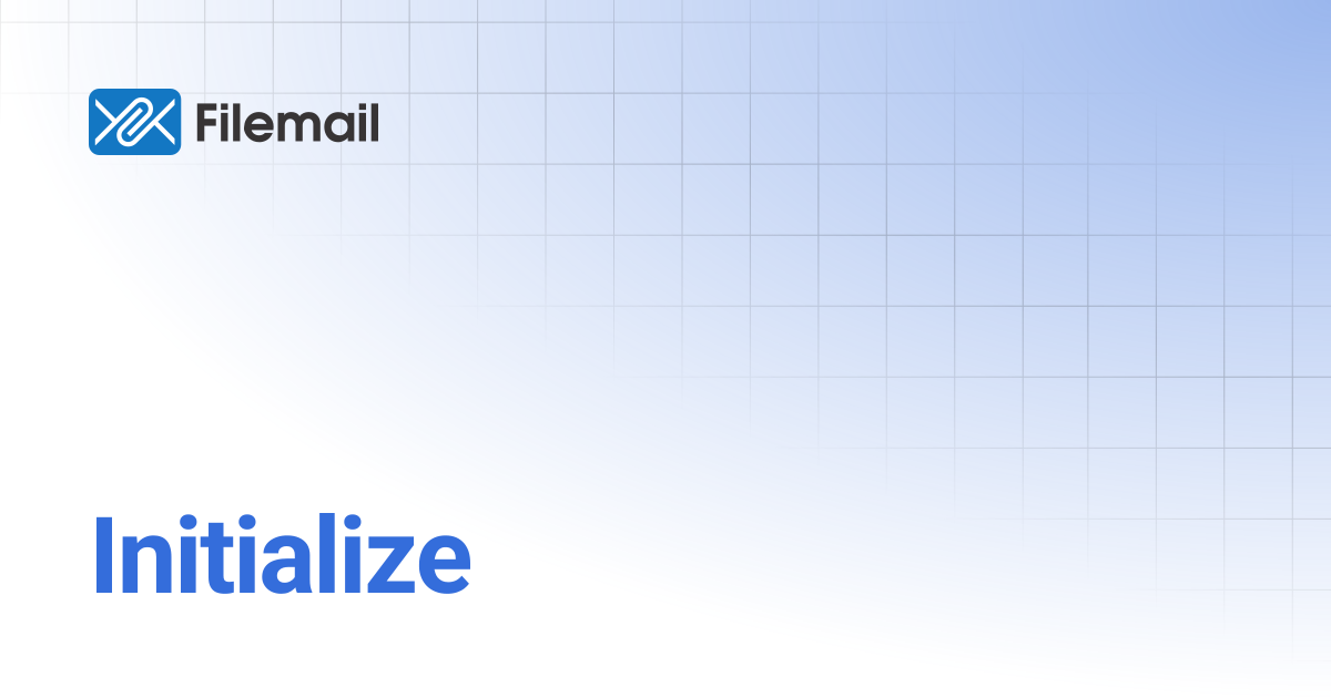 Initialize | Filemail API Docs